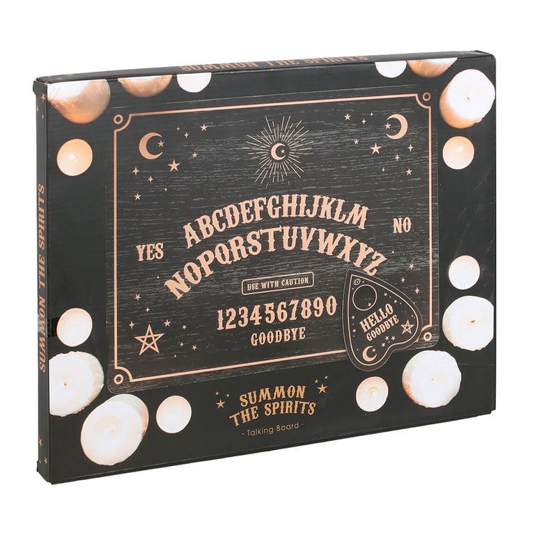 Black Spirit Talking Board with Planchette for Mystical Communication