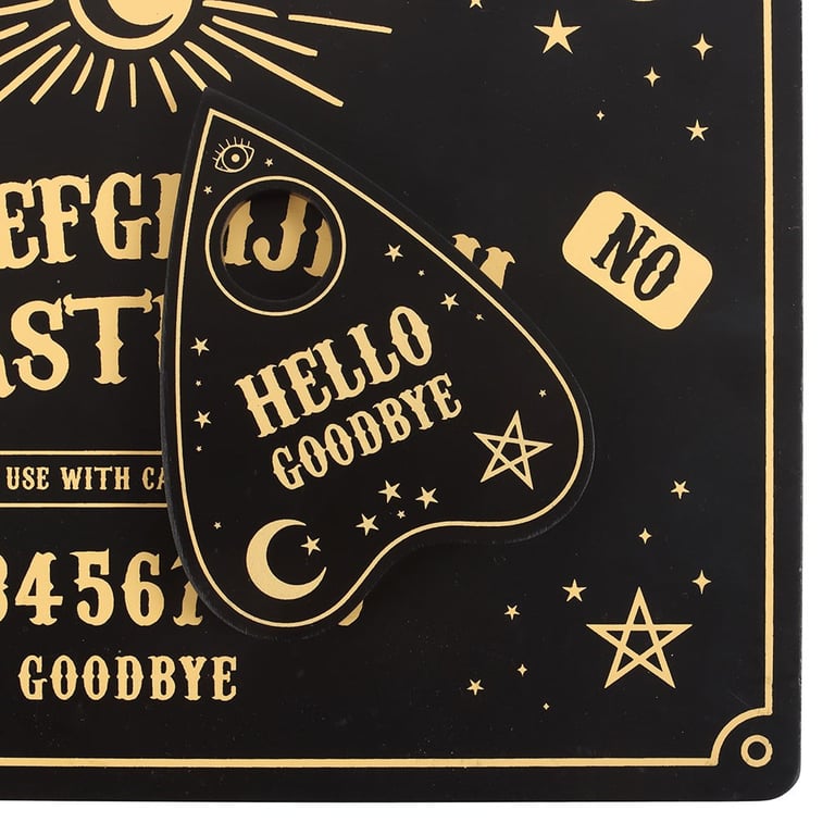 Black Talking Board Placemat and Coaster Set - Celestial Home Party Supplies