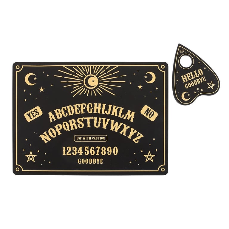 Black Talking Board Placemat and Coaster Set - Celestial Home Party Supplies