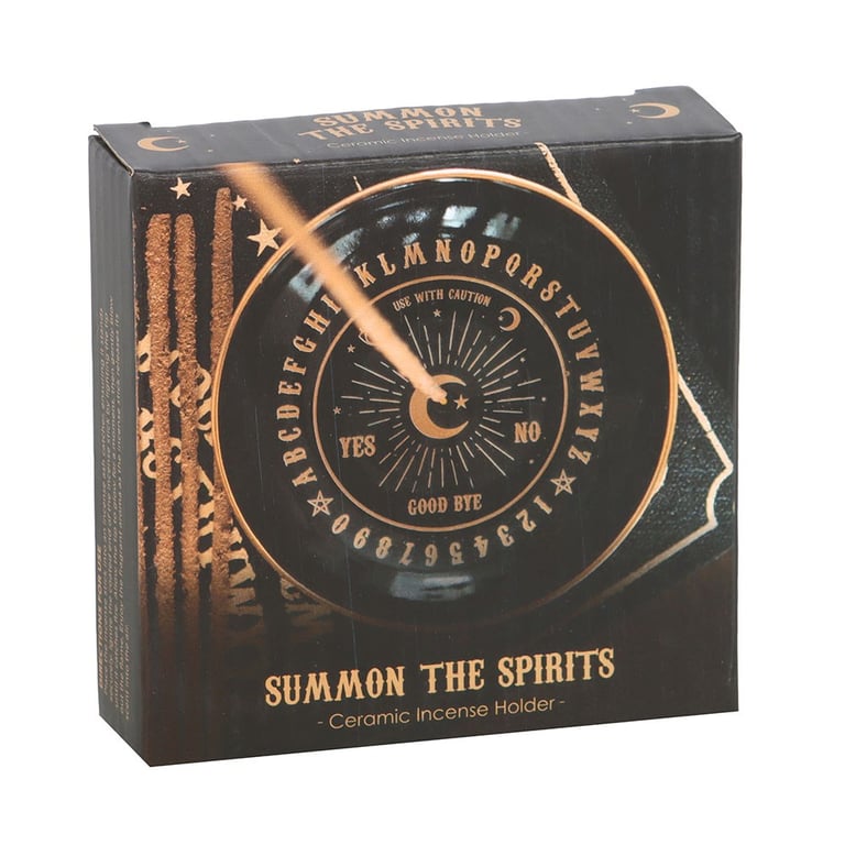 Black Talking Board Incense Holder - Premium Gold Finish & Dual Purpose Design