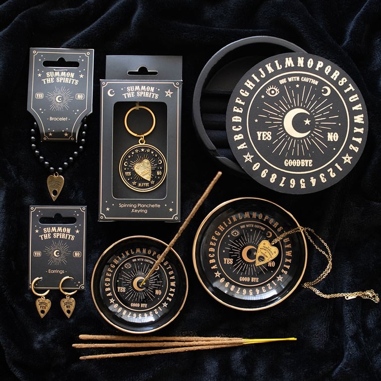 Talking Board Planchette Nickel-Free Beaded Charm Bracelet