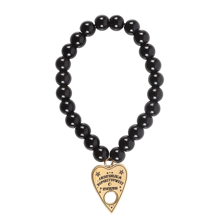 Talking Board Planchette Nickel-Free Beaded Charm Bracelet