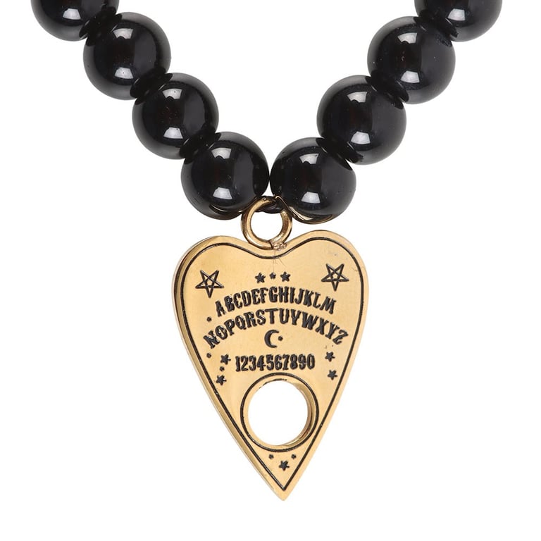 Talking Board Planchette Nickel-Free Beaded Charm Bracelet