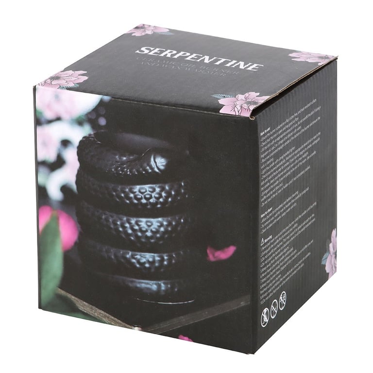 Black Snake Oil Burner & Wax Warmer - Essential Oils Home Fragrance Diffuser
