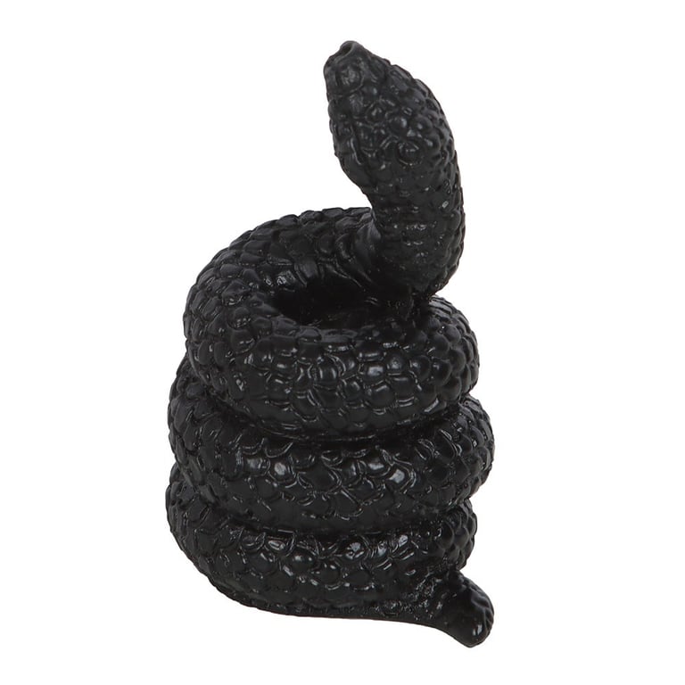 Black Resin Snake Incense Holder - Elegant Home Decor