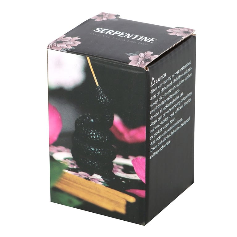 Black Resin Snake Incense Holder - Elegant Home Decor