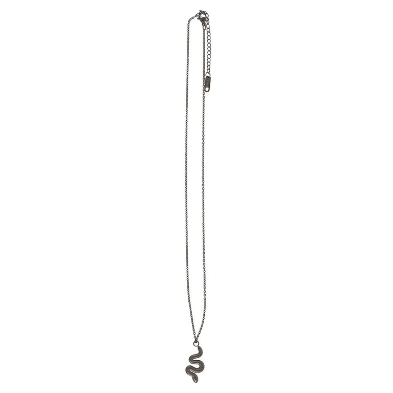 Stainless Steel Snake Pendant Necklace - Elegant, Nickel-Free Gift Option