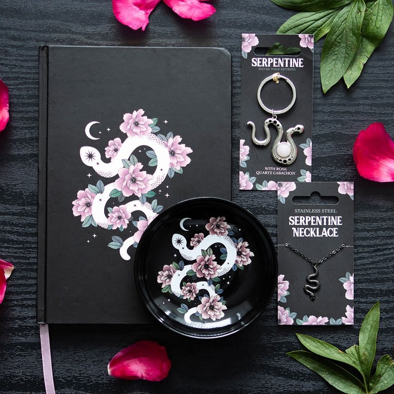 Rose Quartz Crystal Snake Keyring - Attract Love & Confidence