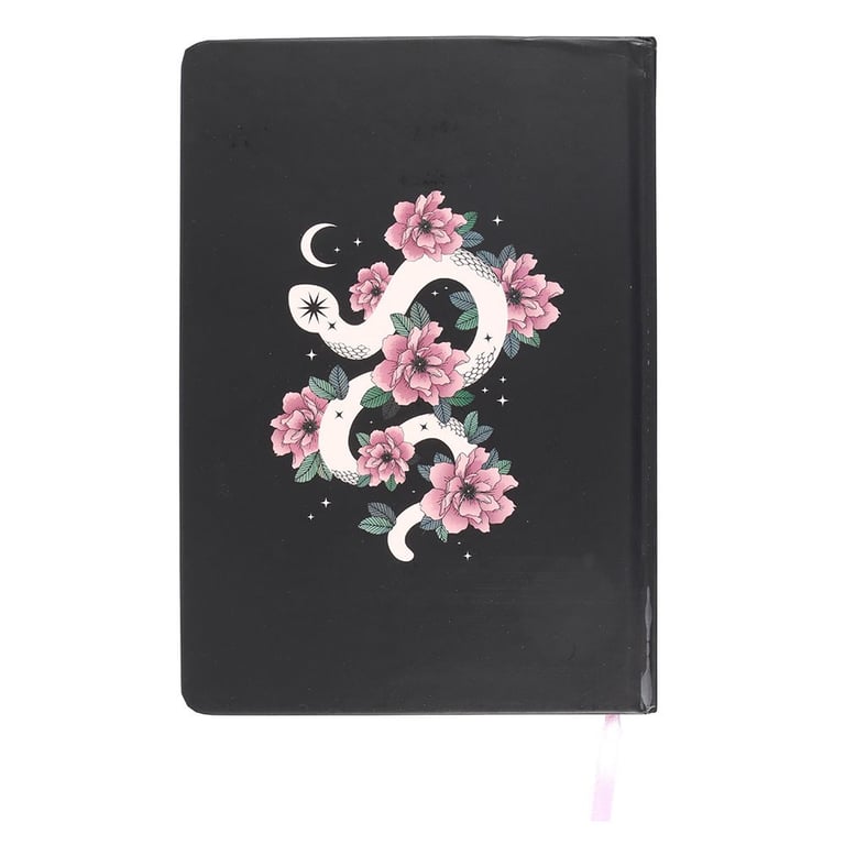 Floral Snake A5 Lined Notebook with 200 Pages and Ribbon Marker