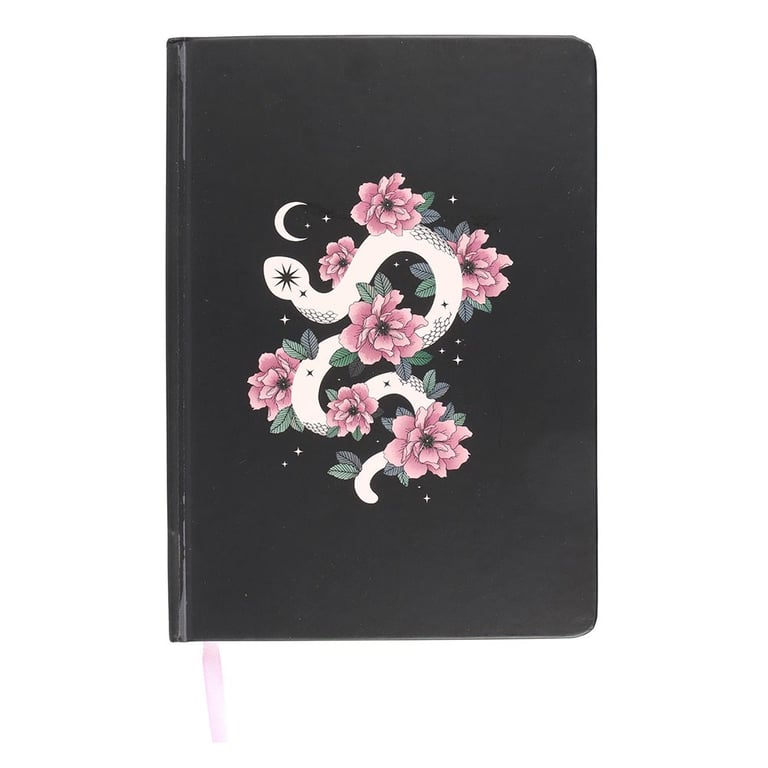Floral Snake A5 Lined Notebook with 200 Pages and Ribbon Marker