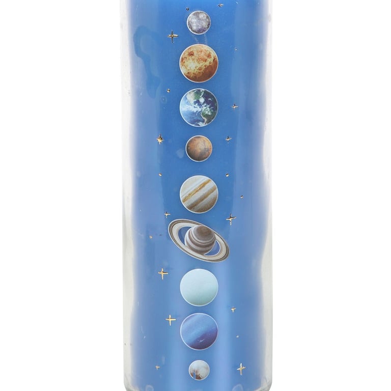 Solar System Cedar Tube Candle - 50 Hour Burn Time, Repurposable Glass Jar, Earthy Cedar Fragrance