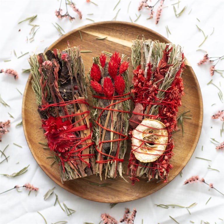 Rosemary and Yerba Santa Sage Ritual Wand Smudge Stick - Purify and Cleanse Home Spaces
