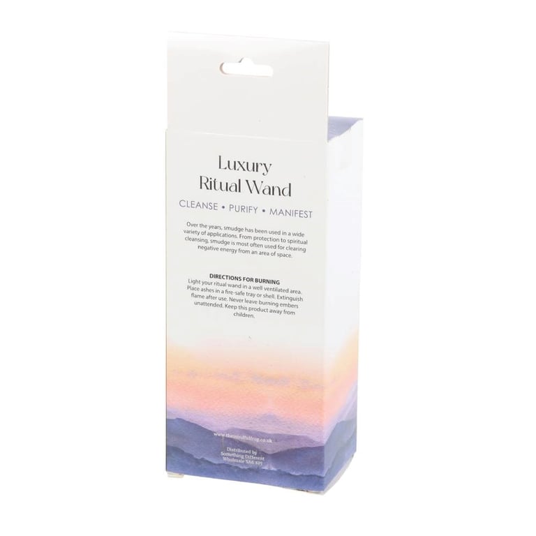 White Sage Smudge Stick Ritual Wand with Abalone Shell and Quartz Crystal - Purify Your Space