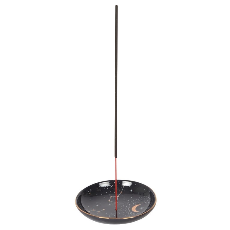 Modern Celestial Constellation Incense Holder with Gold Foil Accents