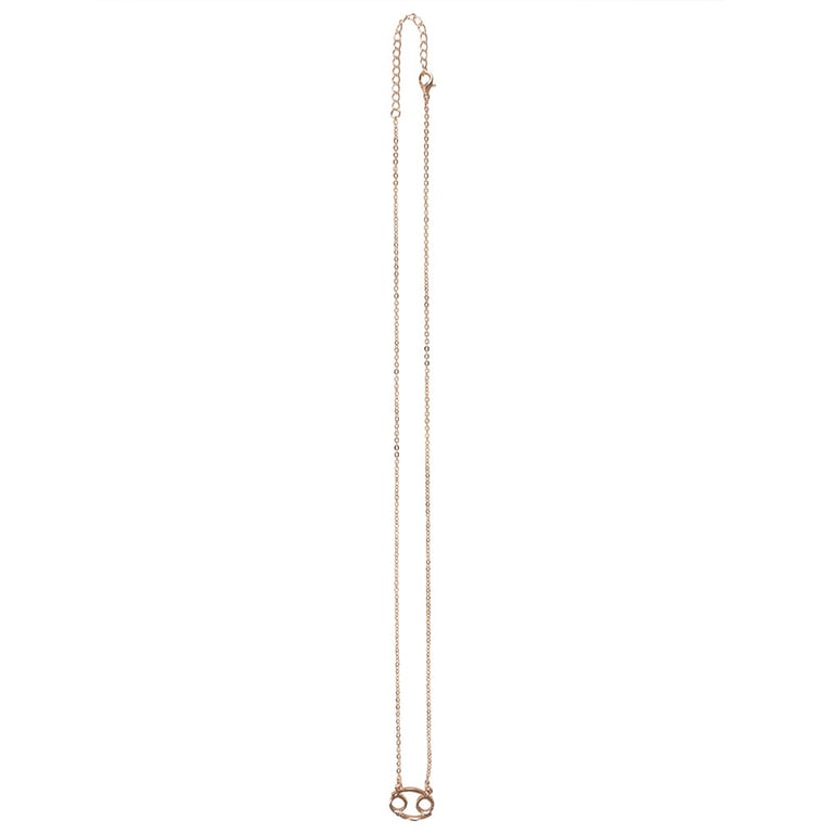 Cancer Zodiac Necklace - Gold-Tone Nickel-Free Stainless Steel with Greeting Card