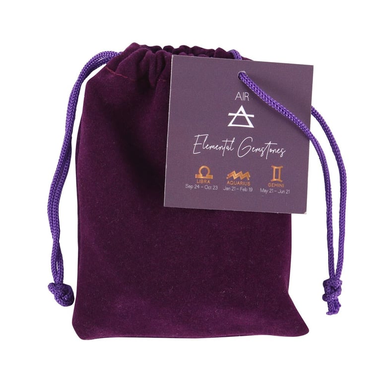 Air Element Tumble Gemstone Set - 5 Stones for Communication, Energy & Intuition