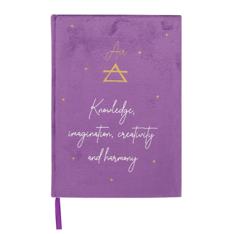 Air Element Velvet A5 Notebook - Knowledge, Imagination & Harmony in Every Line