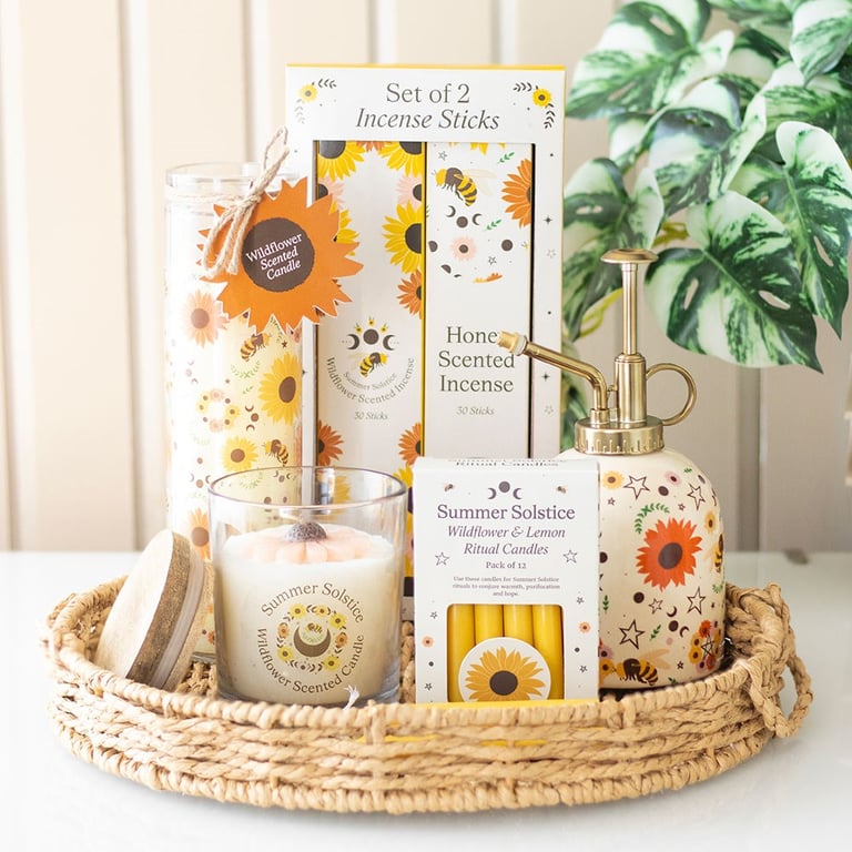 Wildflower & Lemon Summer Ritual Candles - 12 Hour Burn Time Home Fragrance