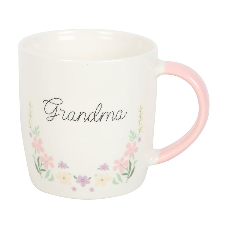 Grandma Pastel Floral 350ml Ceramic Mug - Perfect Mother s Day Gift