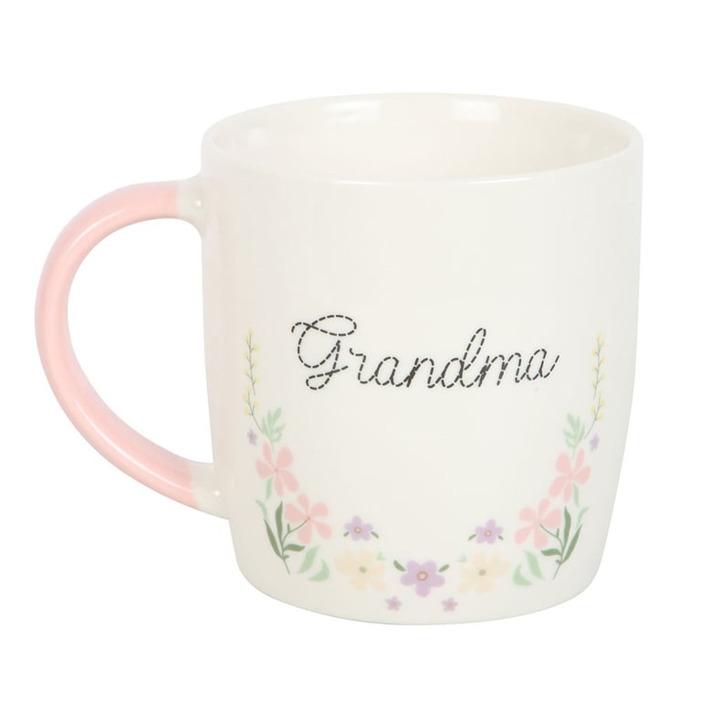 Grandma Pastel Floral 350ml Ceramic Mug - Perfect Mother s Day Gift