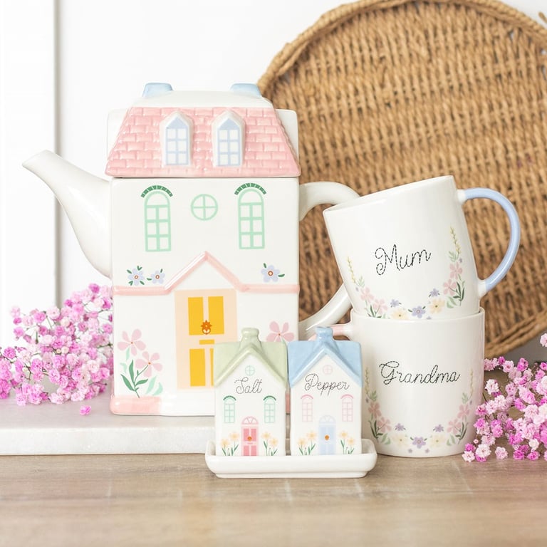 Grandma Pastel Floral 350ml Ceramic Mug - Perfect Mother s Day Gift