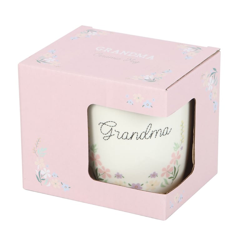 Grandma Pastel Floral 350ml Ceramic Mug - Perfect Mother s Day Gift