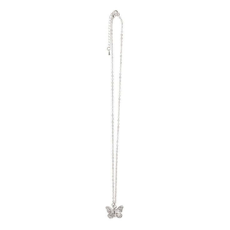 Silver Toned Butterfly Necklace & Greeting Card Gift Set