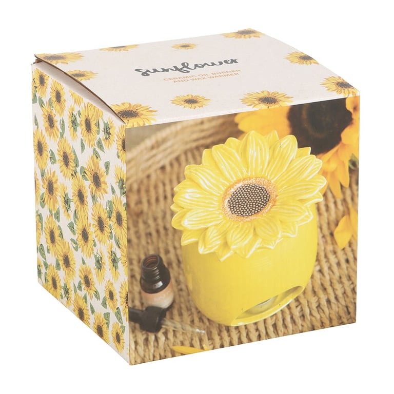 Sunflower Ceramic Oil Burner and Wax Warmer - Home Decor Fragrance Diffuser