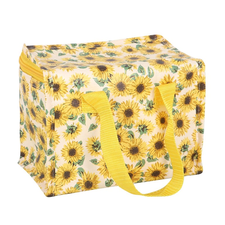 Sunflower Print Insulated Recycled Plastic Lunch Bag