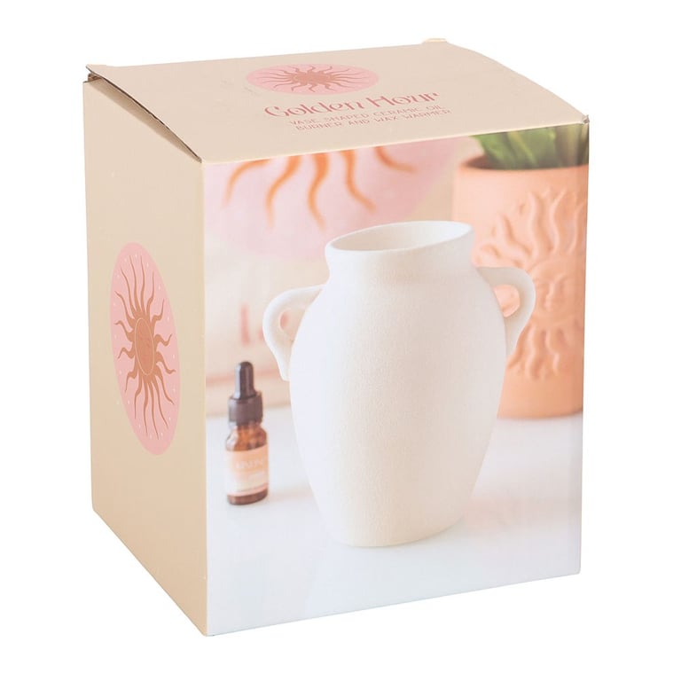 Elegant Urn-Style Oil Burner and Wax Warmer for Home Relaxation
