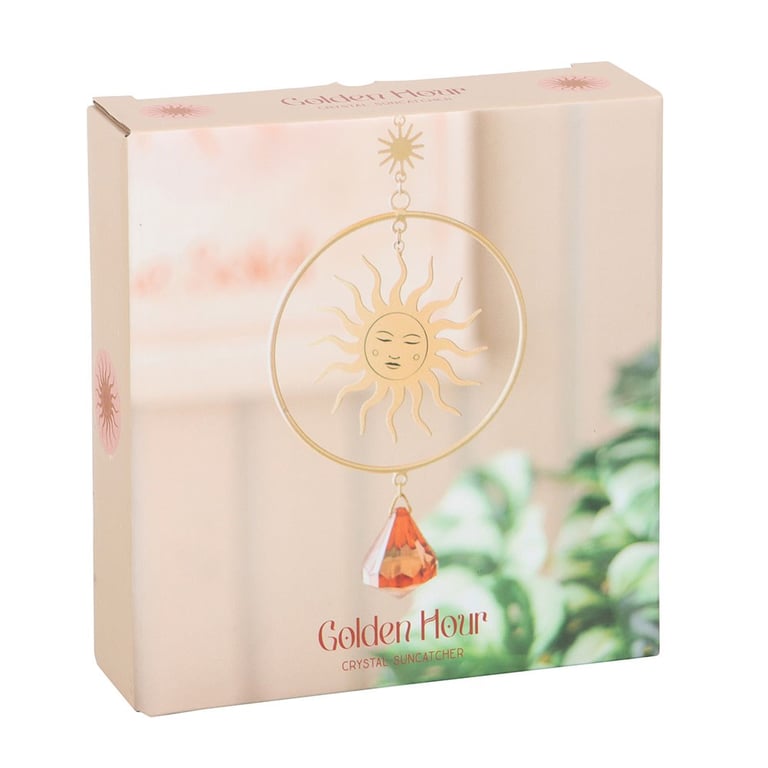 Golden Hour Crystal Suncatcher - Contemporary Sun Design with Radiant Glow