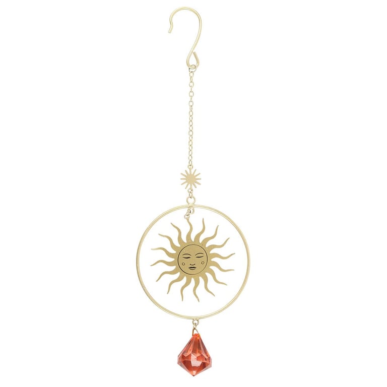 Golden Hour Crystal Suncatcher - Contemporary Sun Design with Radiant Glow