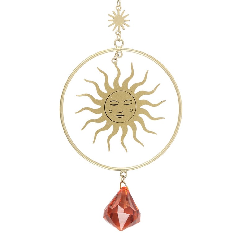 Golden Hour Crystal Suncatcher - Contemporary Sun Design with Radiant Glow