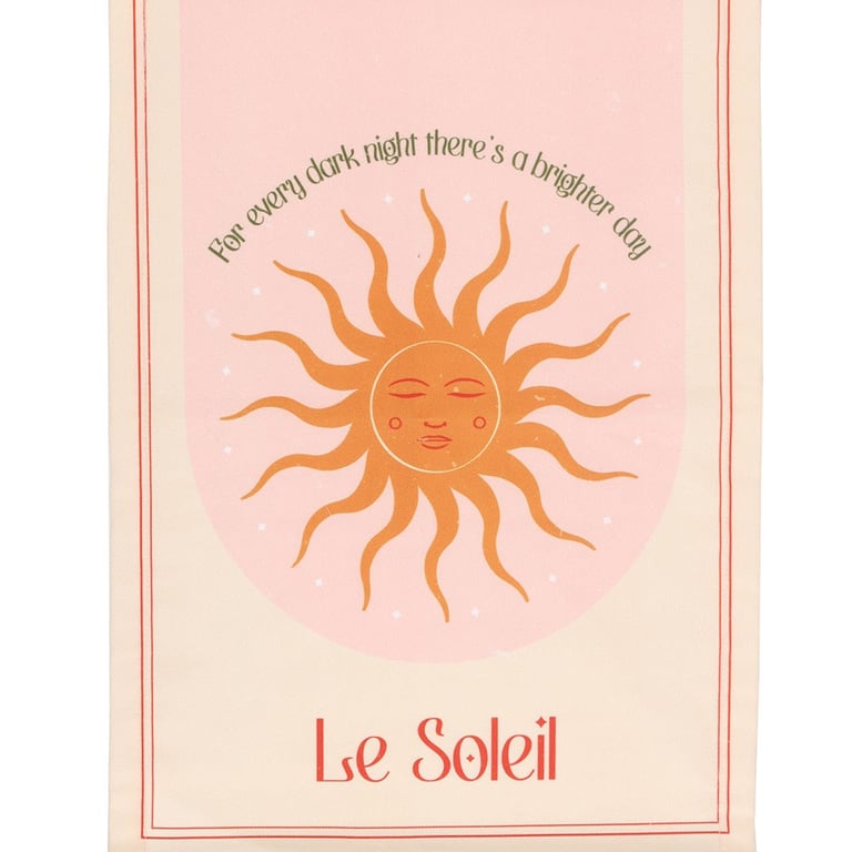 Le Soleil Sun Wall Hanging - Inspiring Home Decor with Motivational Quote