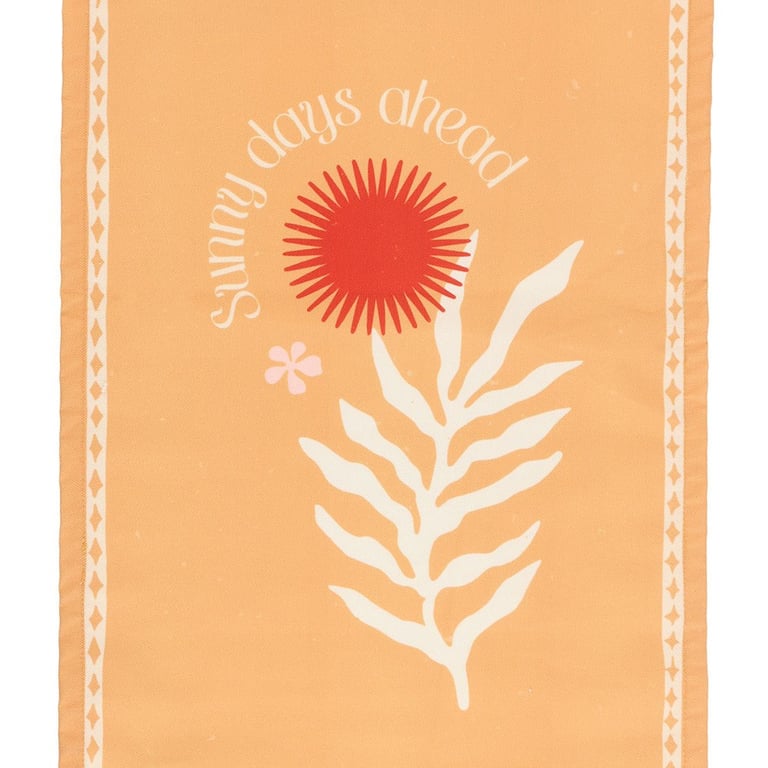 Sunny Days Ahead Vibrant Orange Wall Hanging - Positively Optimistic Home Decor