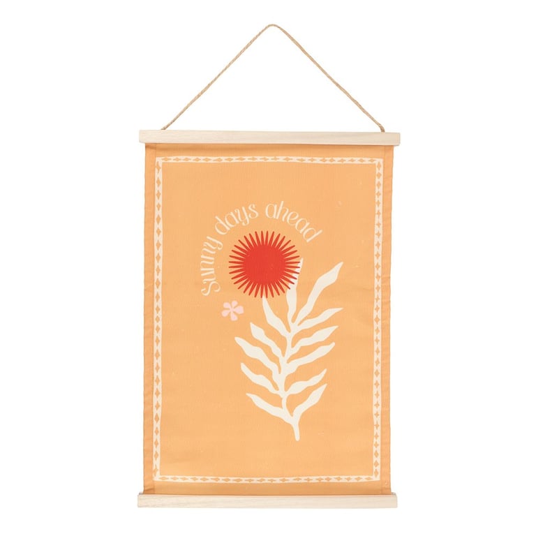 Sunny Days Ahead Vibrant Orange Wall Hanging - Positively Optimistic Home Decor