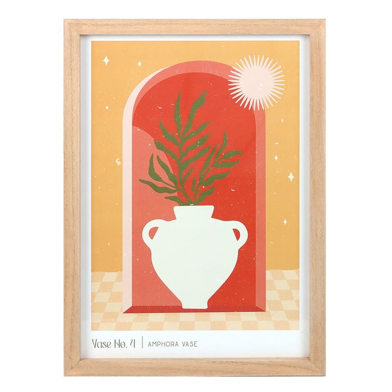 Vase Art Print - Modern Geometric Home Accent with Arched Window Design
