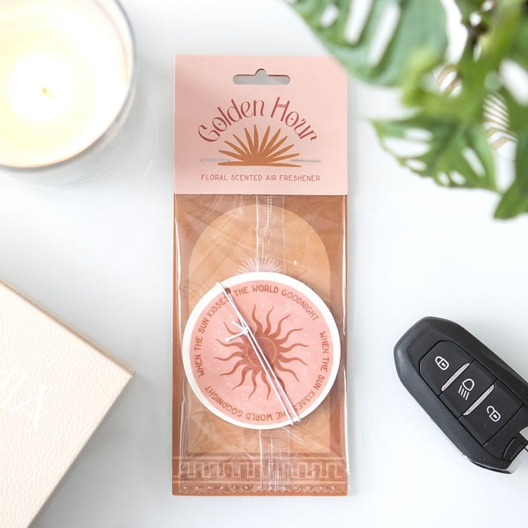 Golden Hour Sun Floral Scented Air Freshener - Dusk Capture Car Fragrance