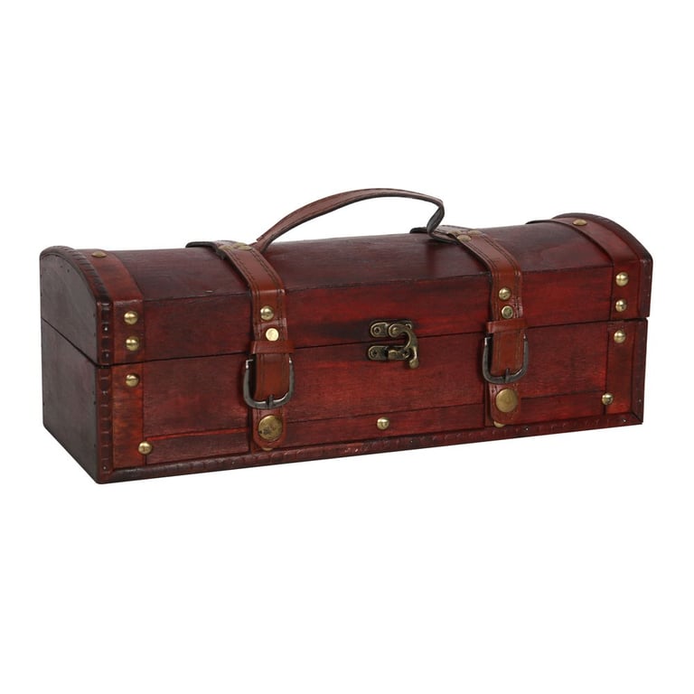Antique Style Long Treasure Chest Trinket Box Storage Home Decor