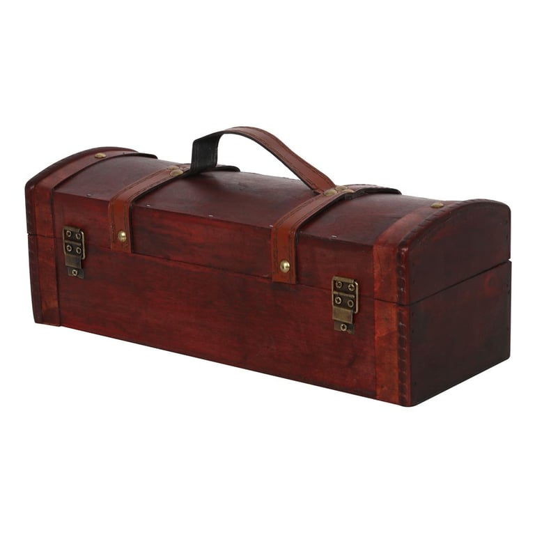 Antique Style Long Treasure Chest Trinket Box Storage Home Decor