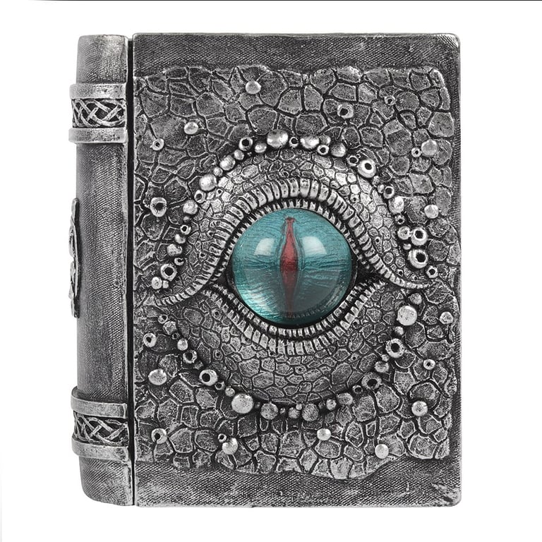 Dragon Eye Resin Storage Box - Book-Shaped Organizer with Dragon Eye Decoration and Small Item Storage