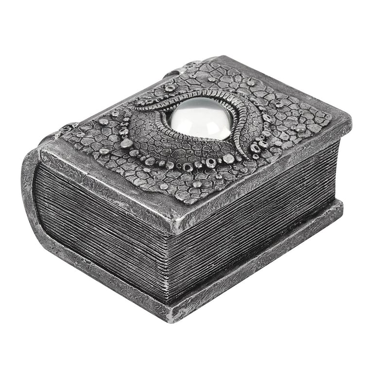 Dragon Eye Resin Storage Box - Book-Shaped Organizer with Dragon Eye Decoration and Small Item Storage