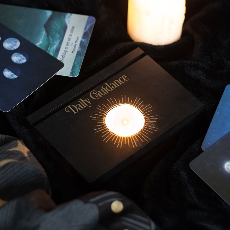 Daily Guidance Tarot Card Stand with Tealight Holder - Enhance Your Readings