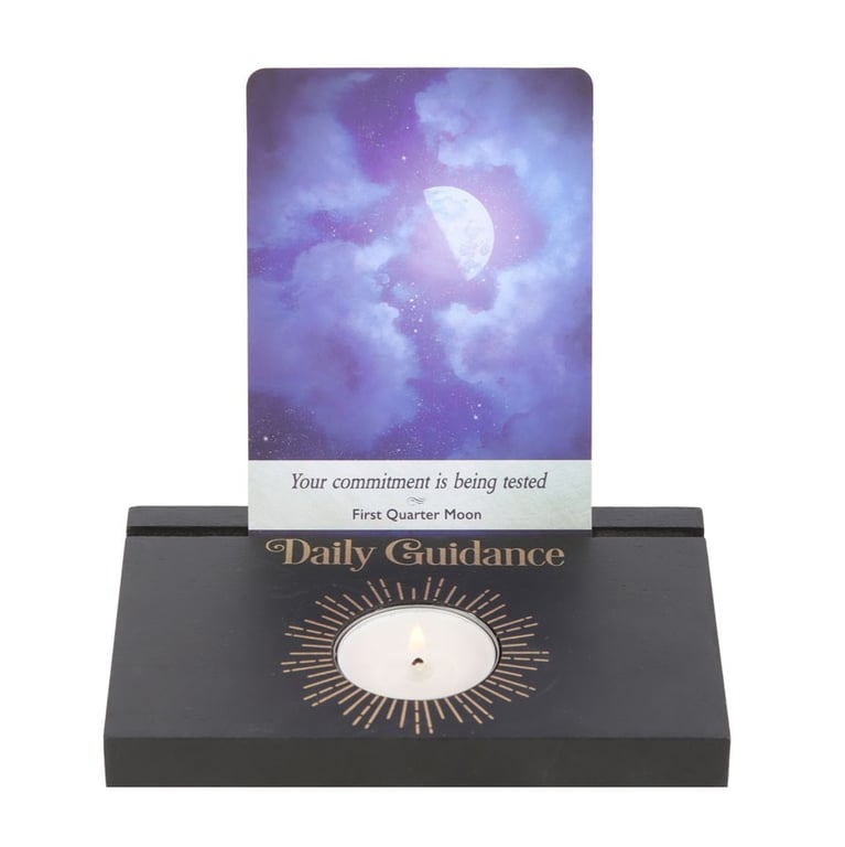 Daily Guidance Tarot Card Stand with Tealight Holder - Enhance Your Readings