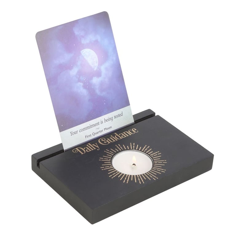 Daily Guidance Tarot Card Stand with Tealight Holder - Enhance Your Readings