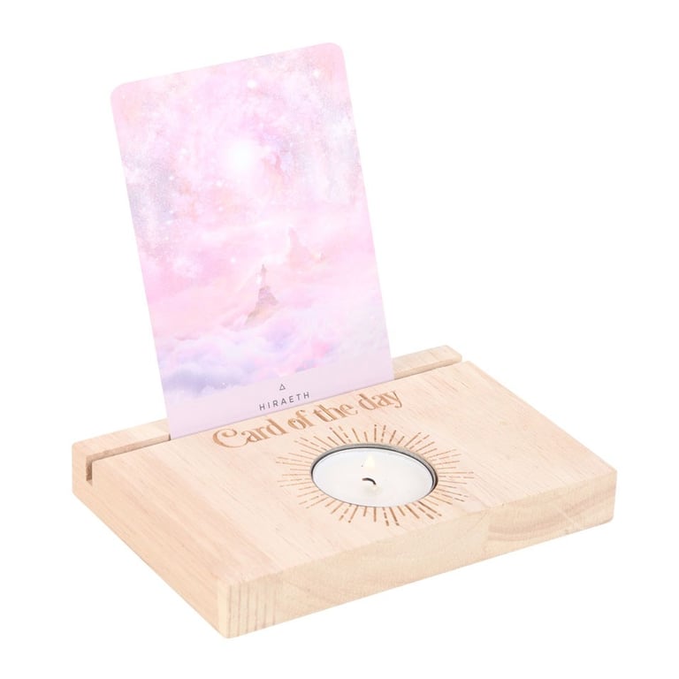 Natural Tarot Card Stand with Tealight Holder - Modern Altar Collection