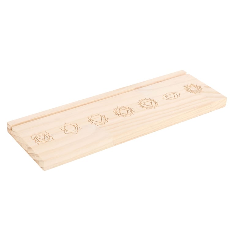 Natural Seven Chakras Wooden Tarot Card Display Stand