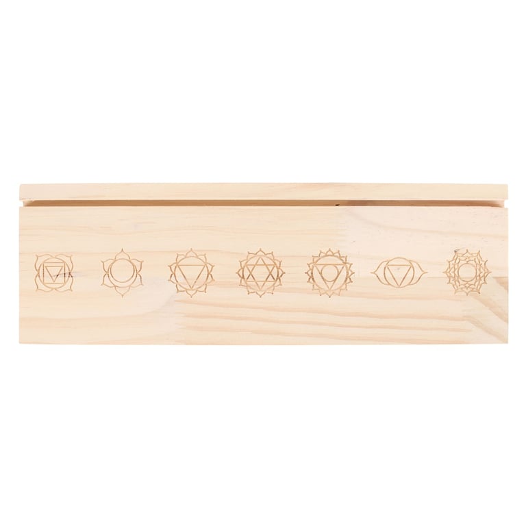 Natural Seven Chakras Wooden Tarot Card Display Stand