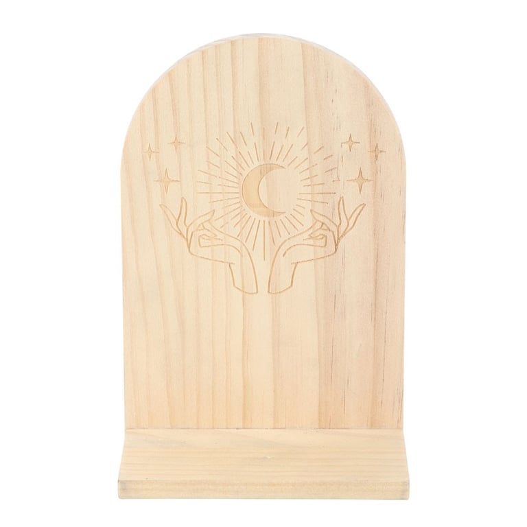 Natural Mystical Hands Wooden Incense Holder Shelf with Crystal Display