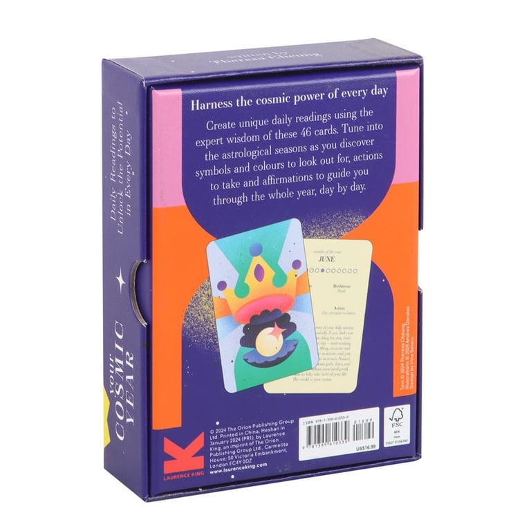 Your Cosmic Year Daily Reading Cards - Astrology, Numerology & Moon Phase Insights in Every Day